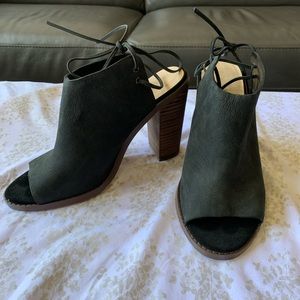 Nine West Black Leather Booties